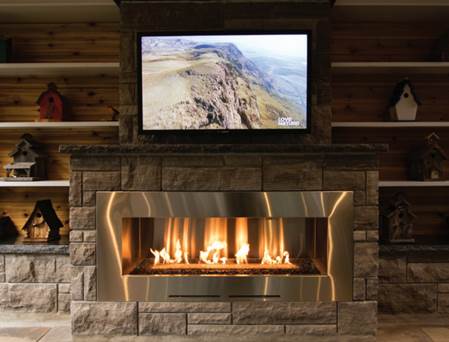 Outdoor In-wall Fireplace - Image 3